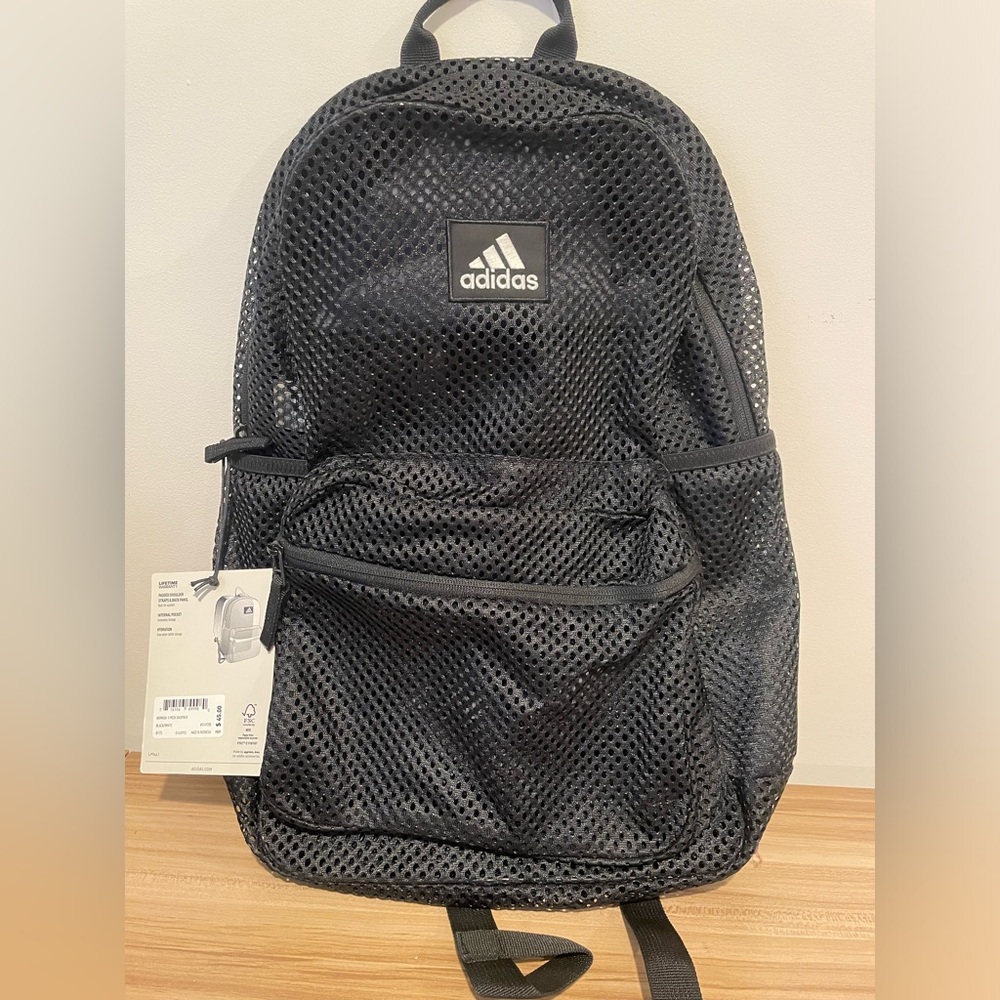 Adidas Black Mesh Backpack